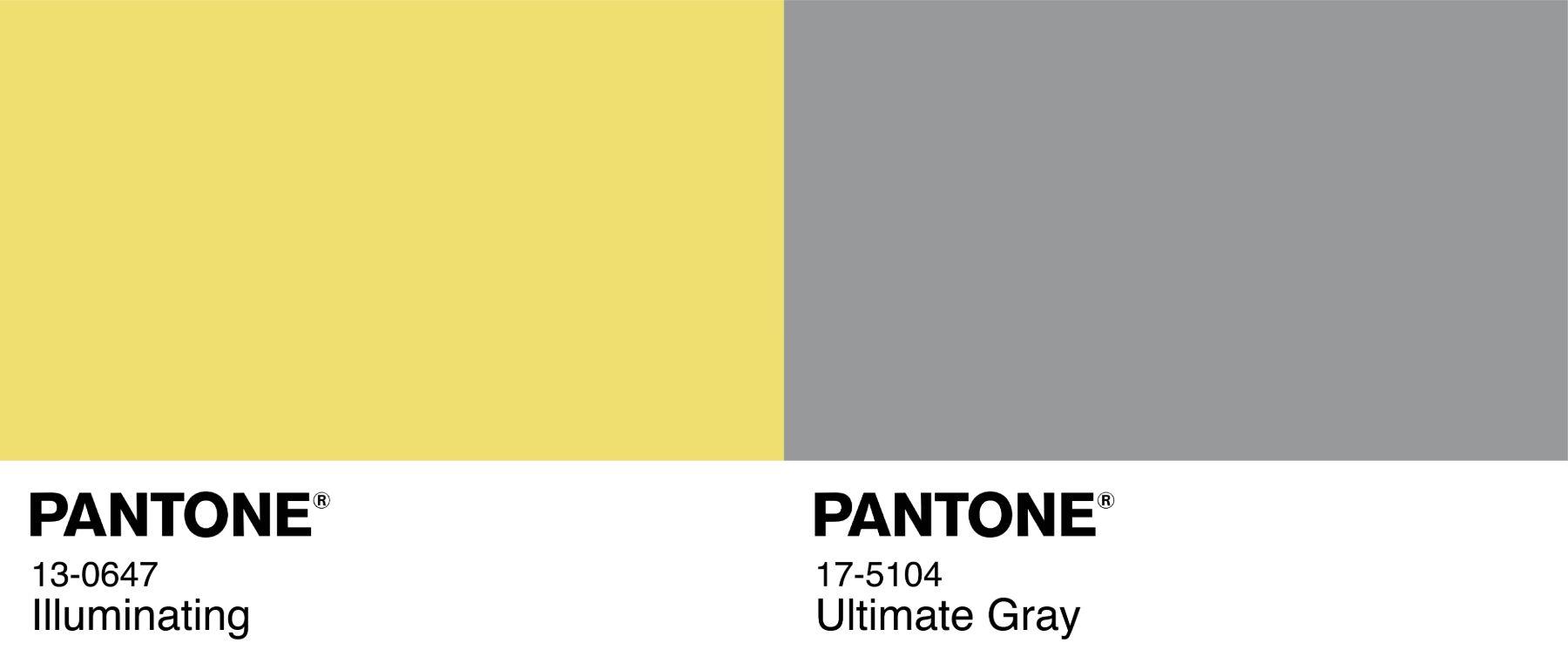 COLOR OF THE YEAR Illuminating Yellow Ultimate Gray