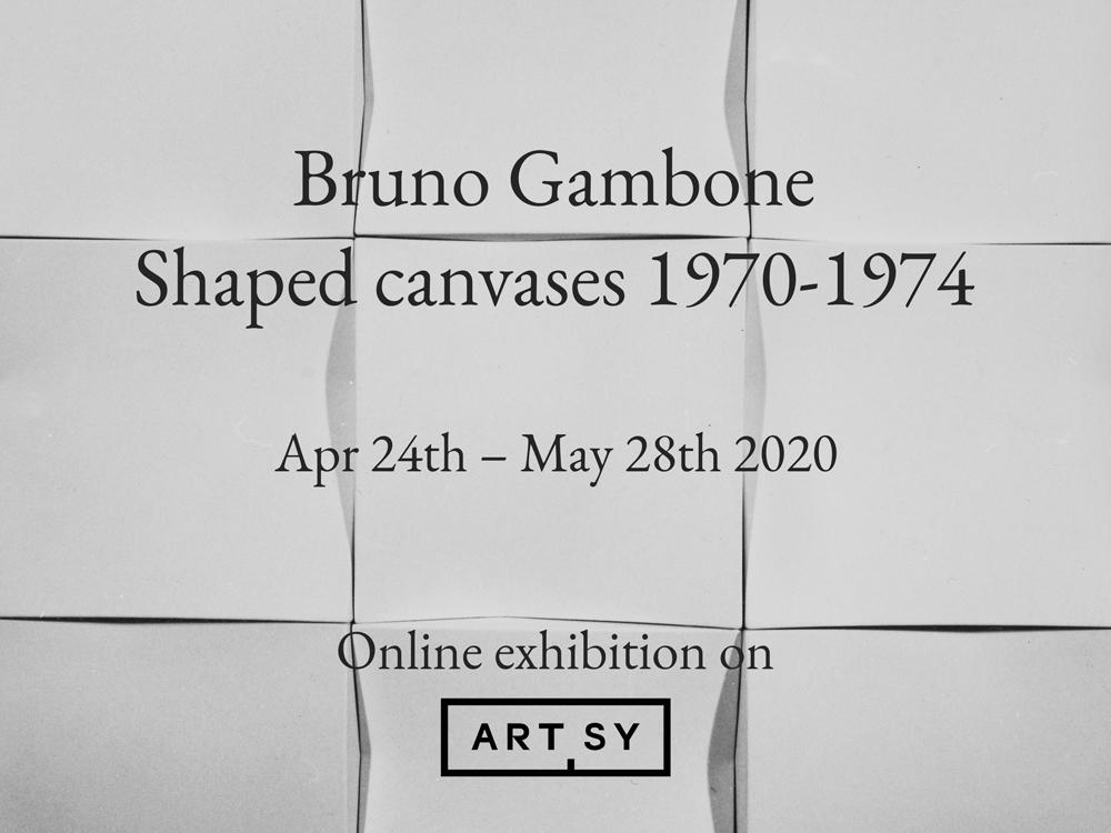 Bruno Gambone. Shaped canvases 1970-1974
