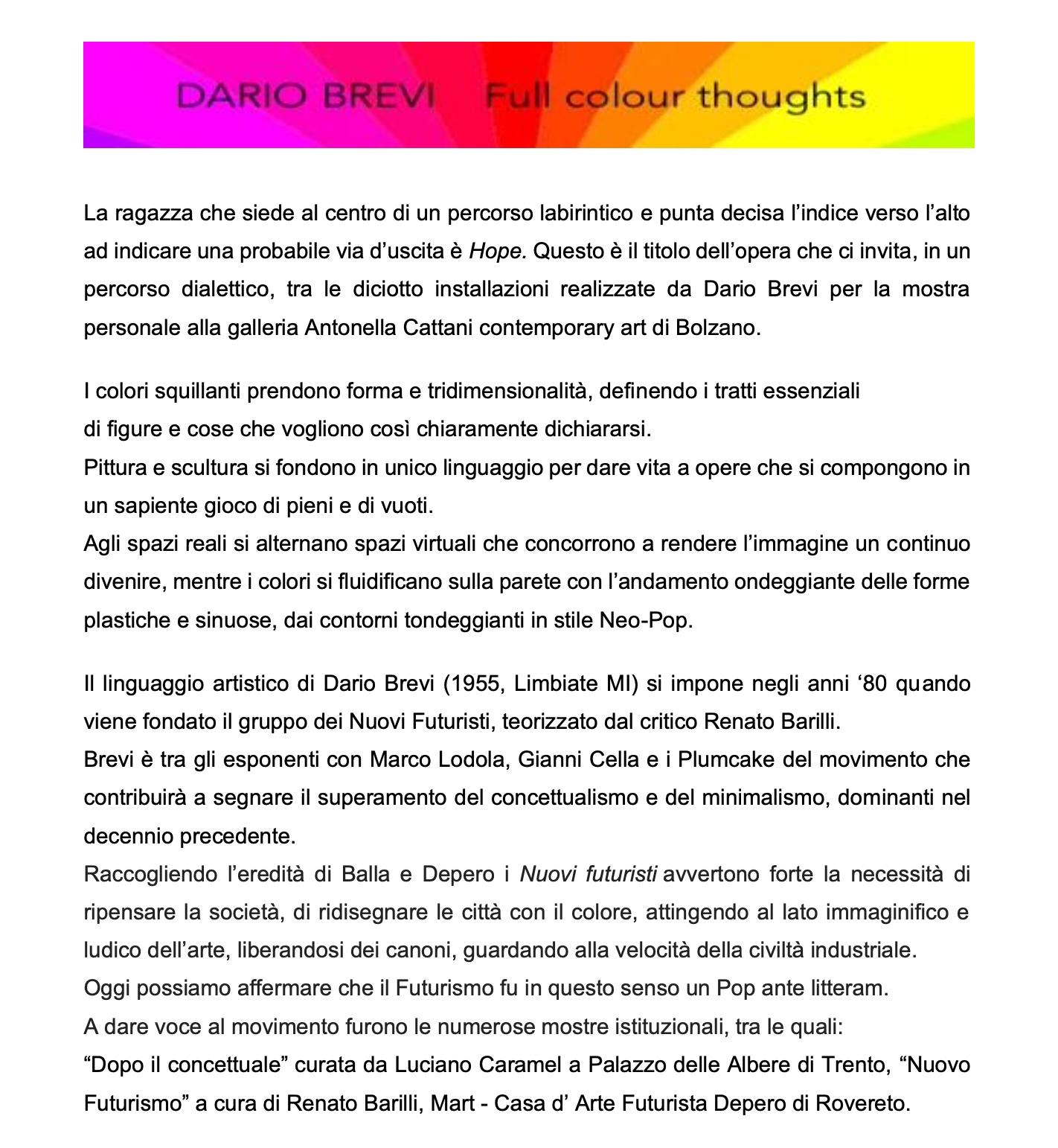 DARIO BREVI  Full colour thoughts