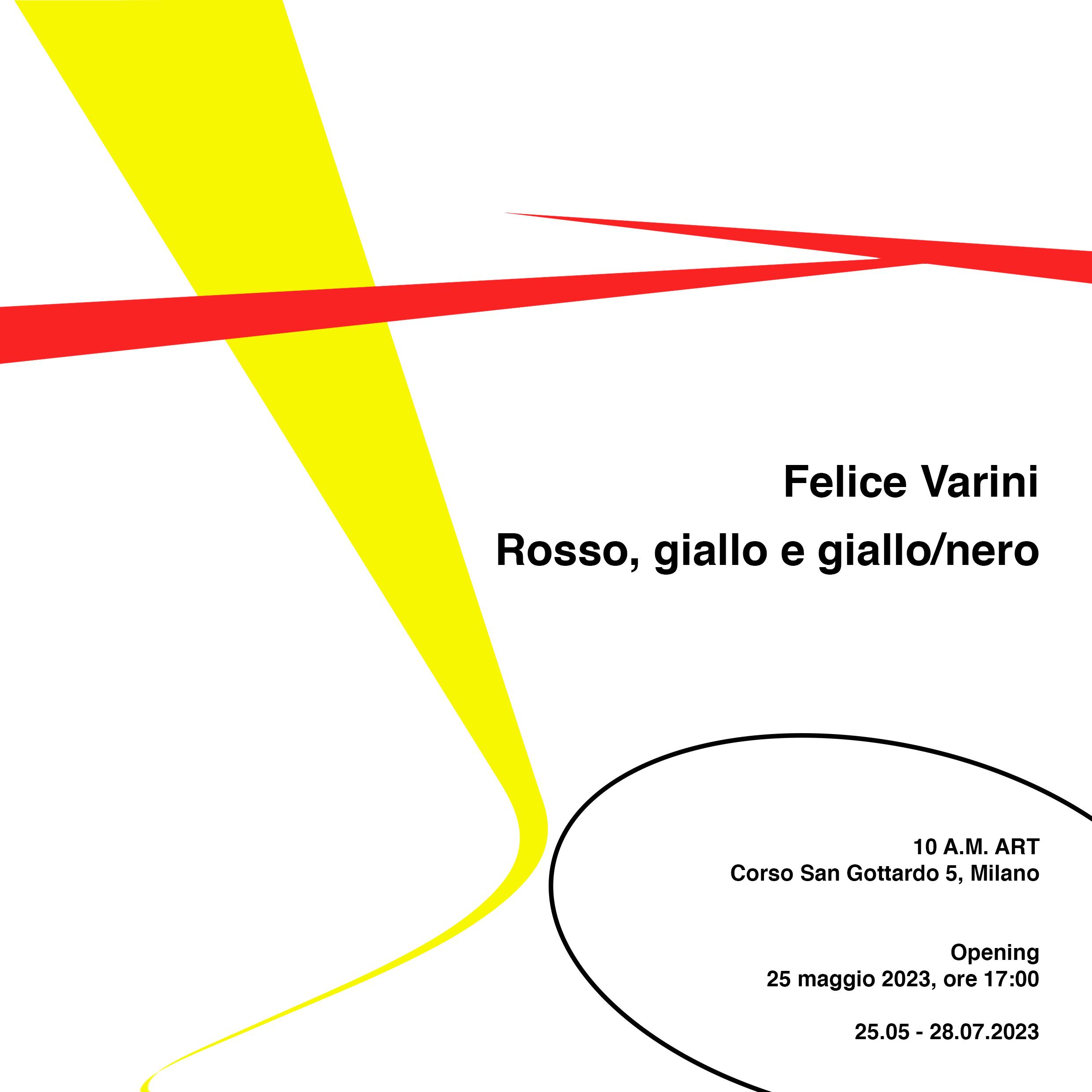 Felice Varini. Rosso, giallo e giallo/nero